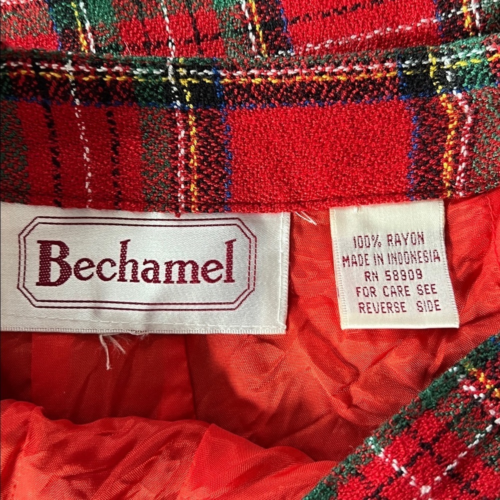 Vintage Bechamel Plaid Skirt with Pockets - Picture 3 of 3